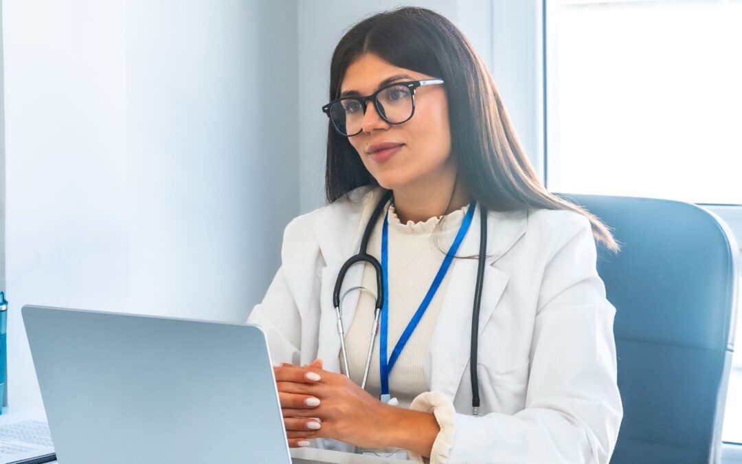Female doctor discussing abortion clinic